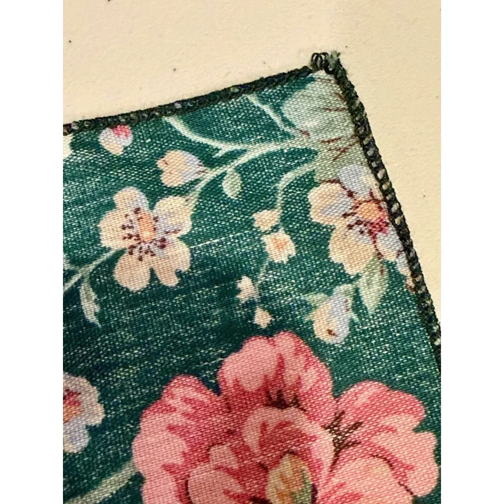 VTG Louisville Saydah Home‎ Fashions FLORIDA Lacquer Napkin MCM Hunter Green USA